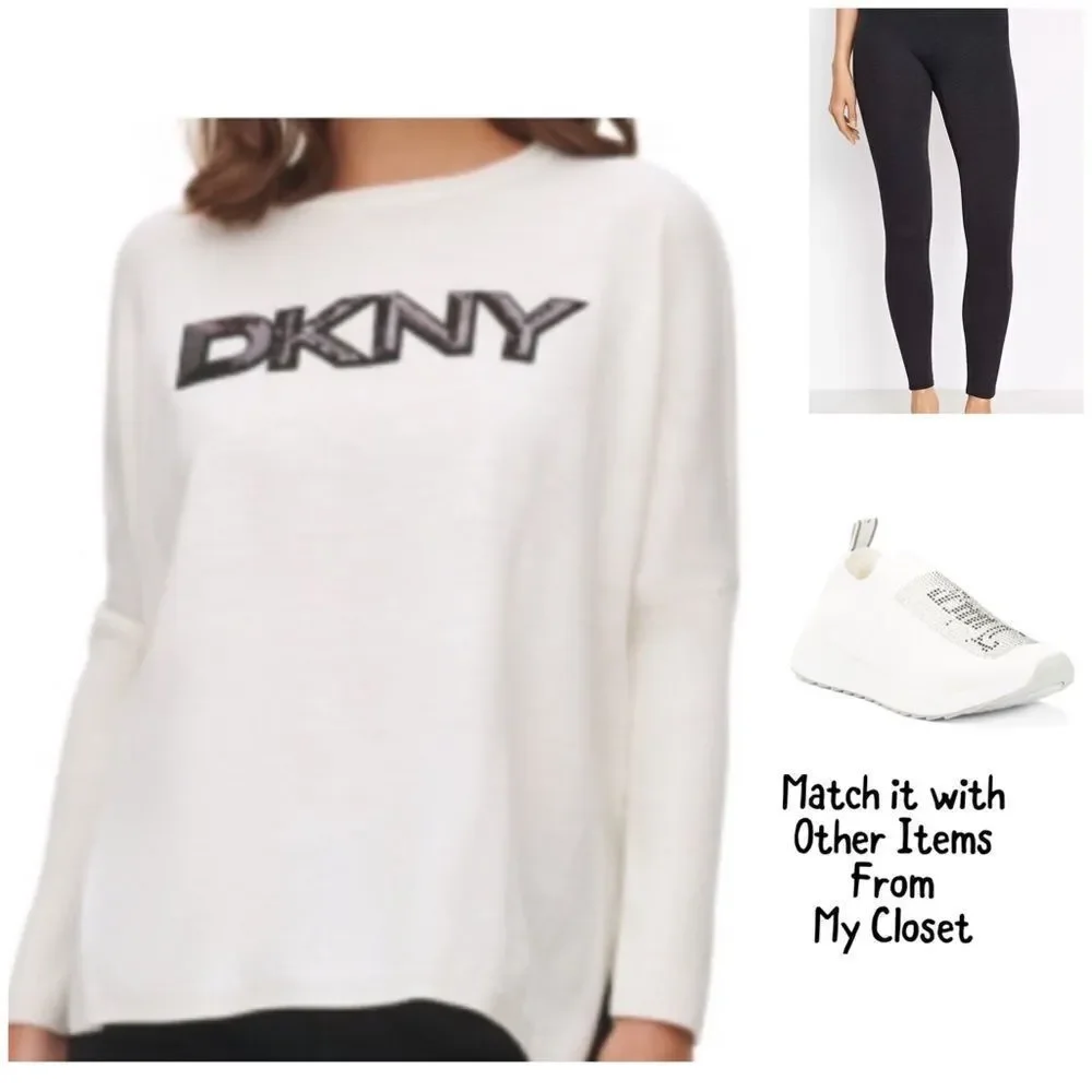 DKNY sequin logo sweatshirt